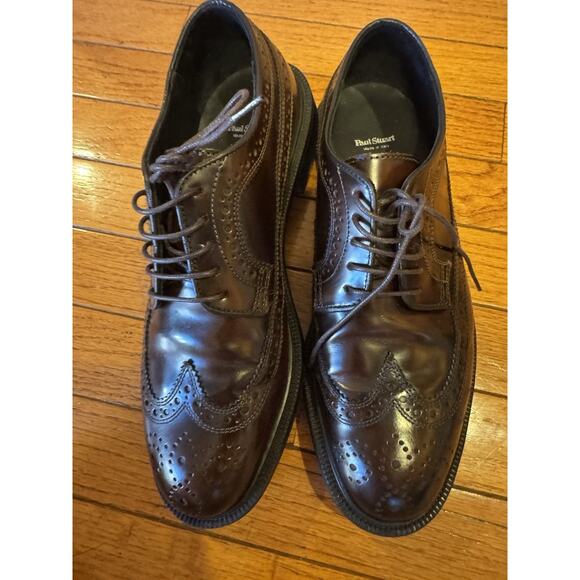 Paul Stuart Men\'s Maxwell Wingtip Brogue Leather Derby Shoes 8.5 (700THRIFTY main image 9
